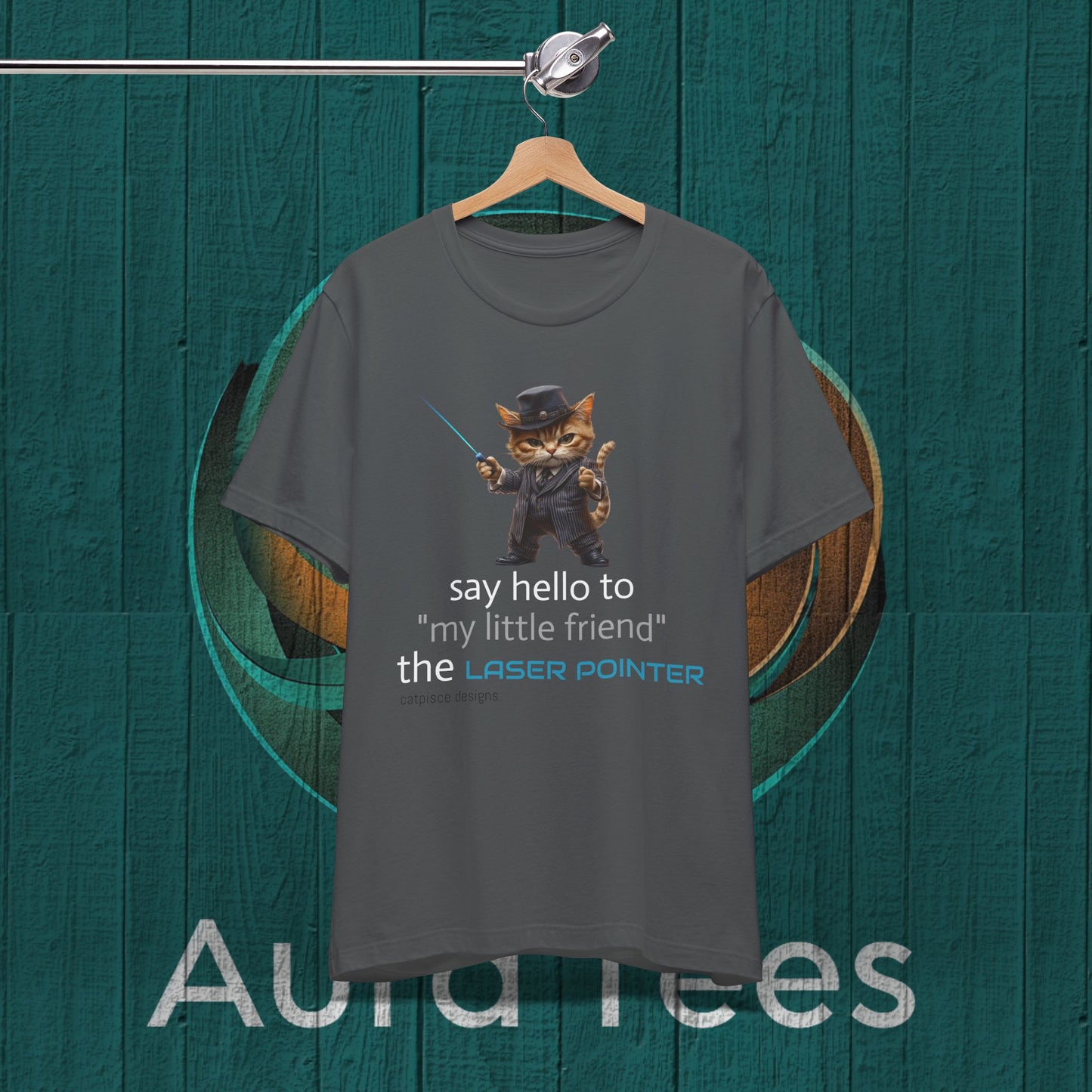 cat mafioso laser pointer tee