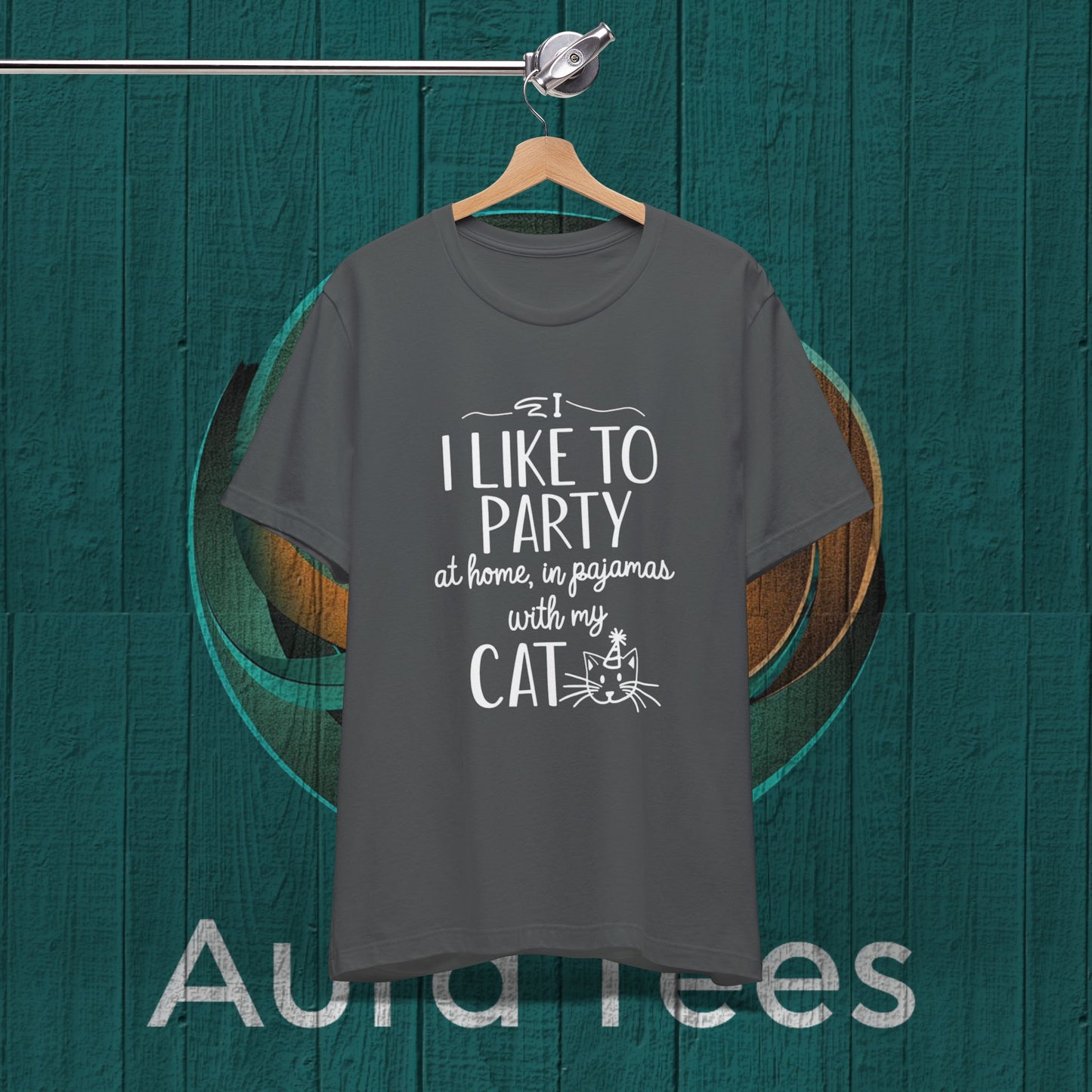 cat pajama party tee
