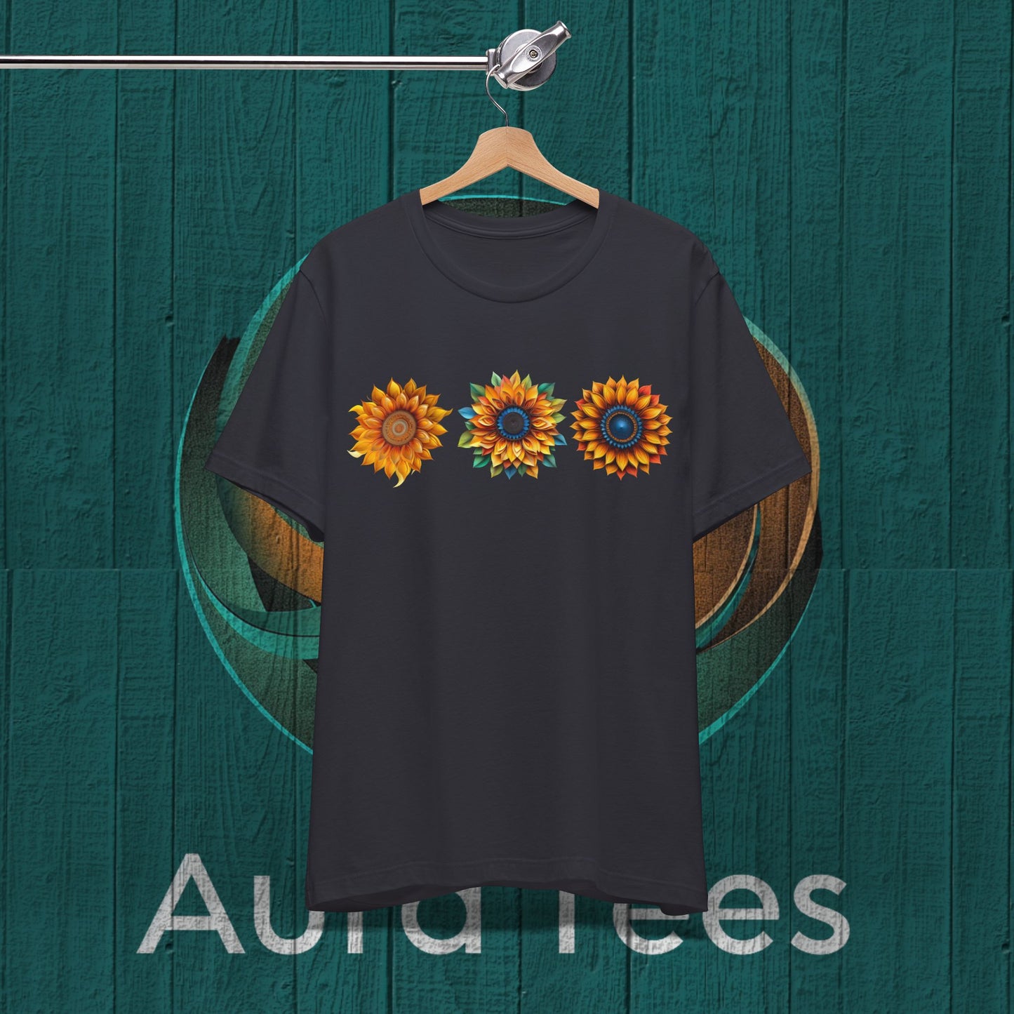 three sunflower paper quill tee