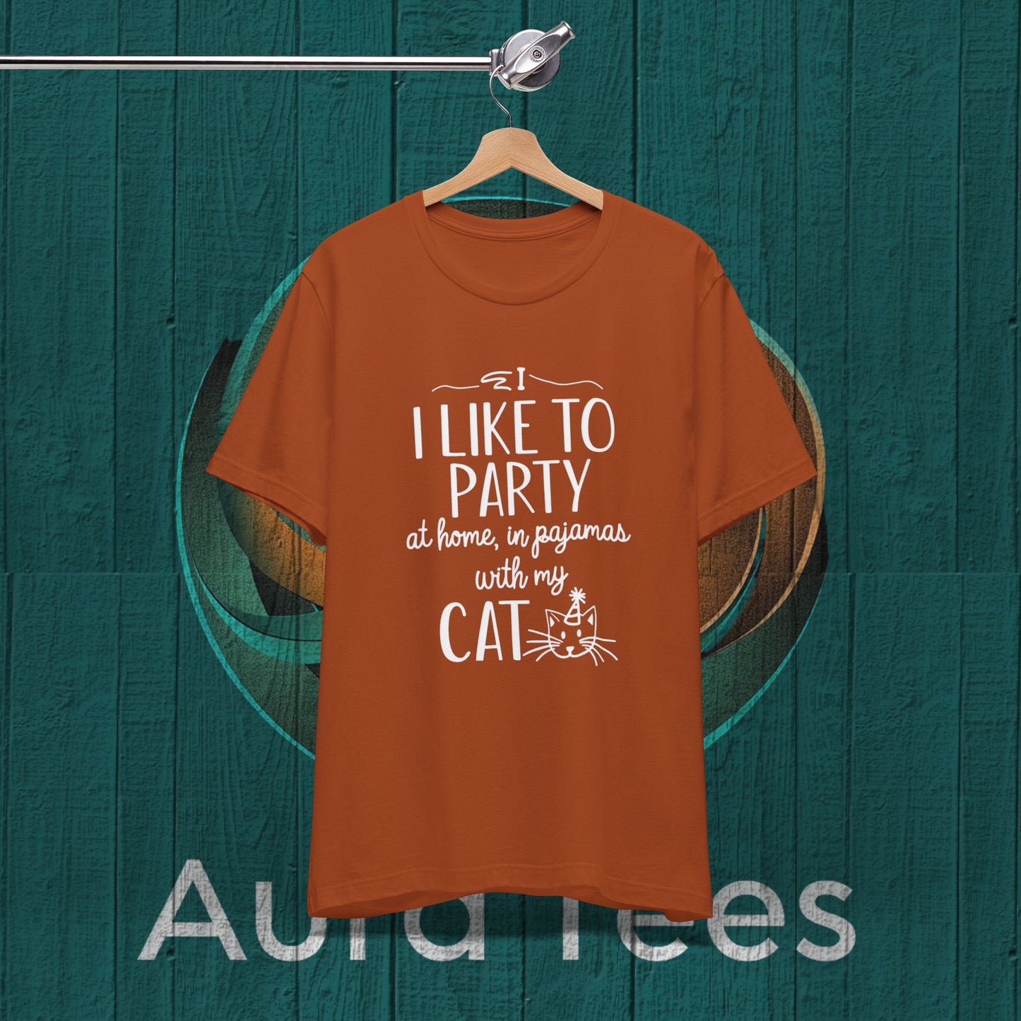 cat pajama party tee