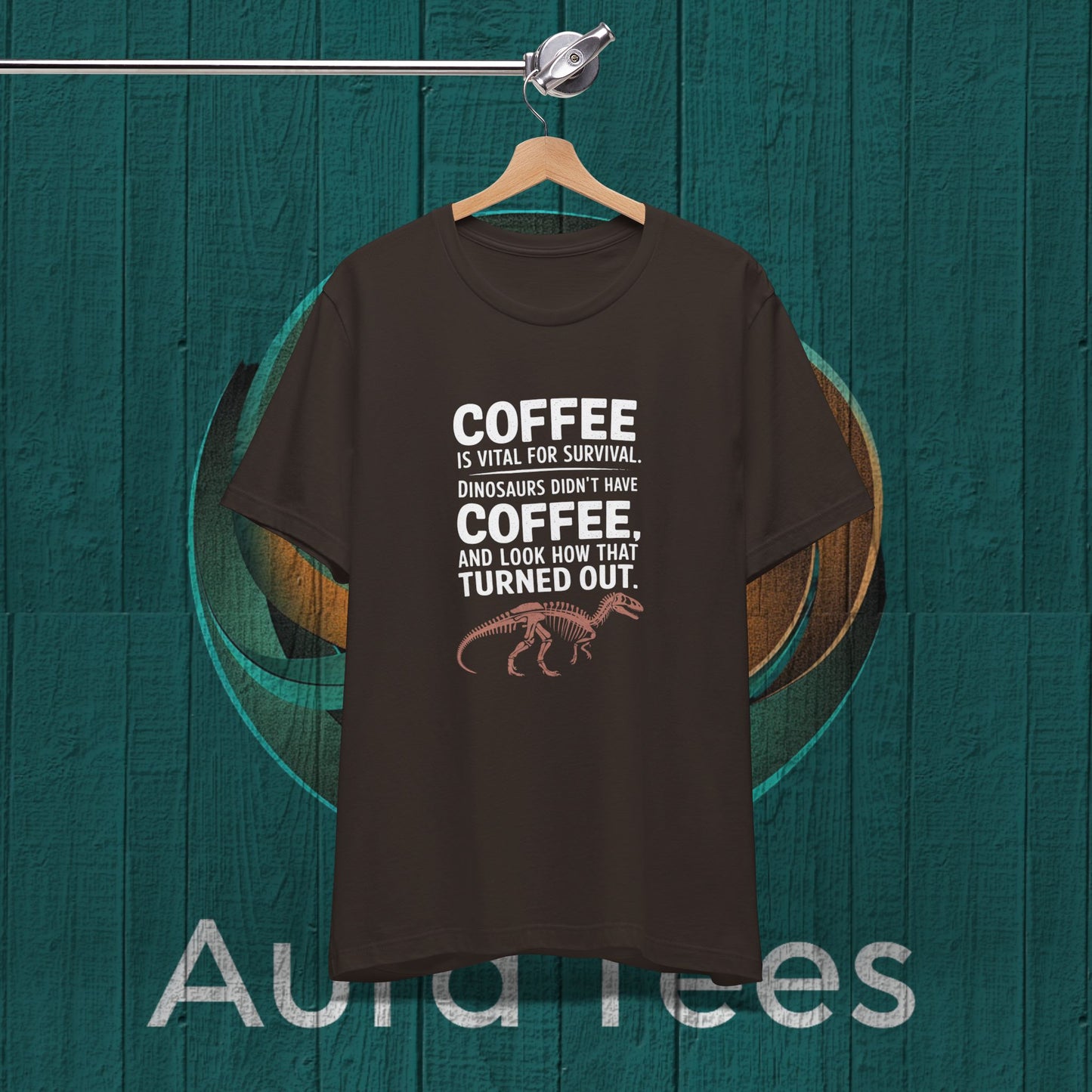 dinosaur coffee tee