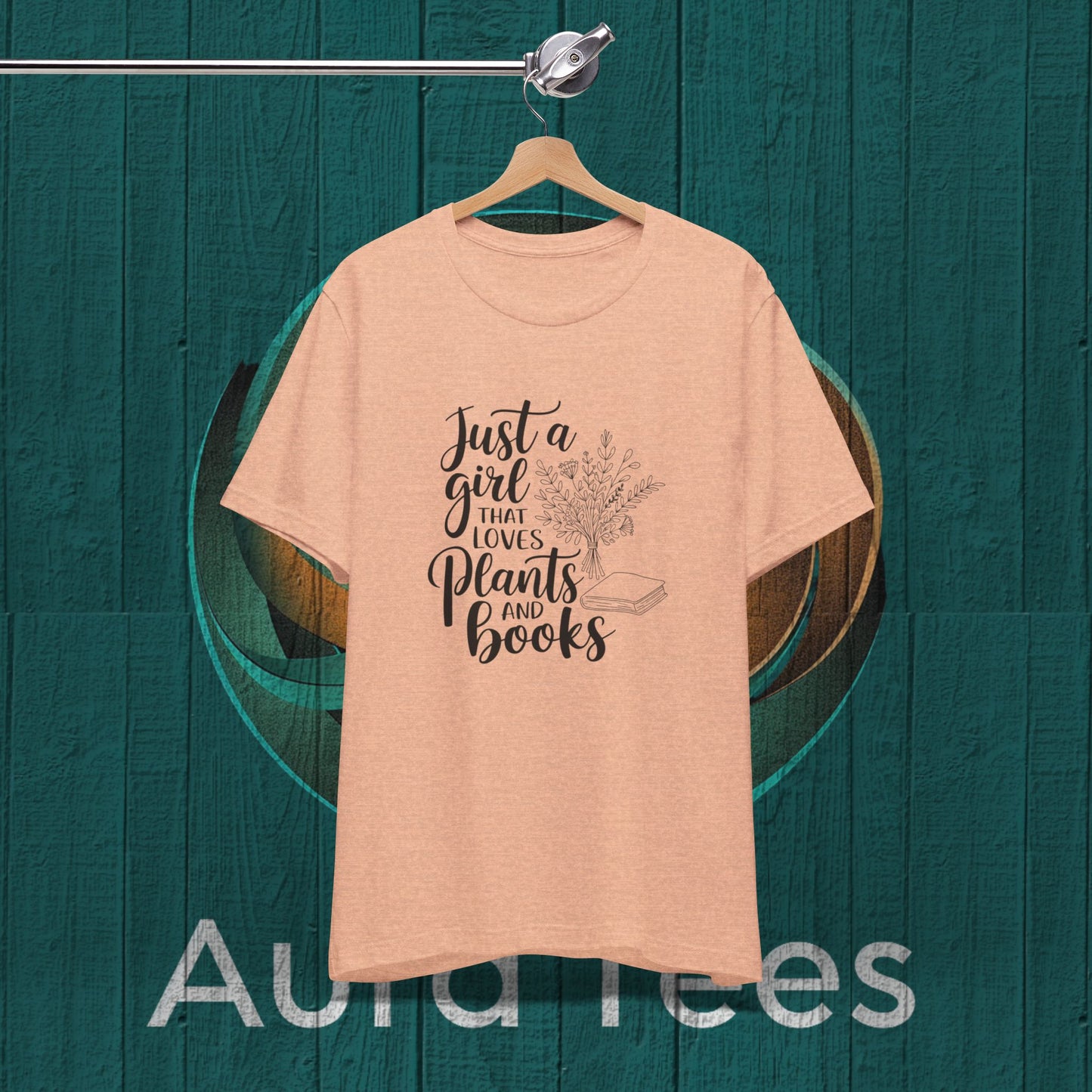 just a girl plants books tee