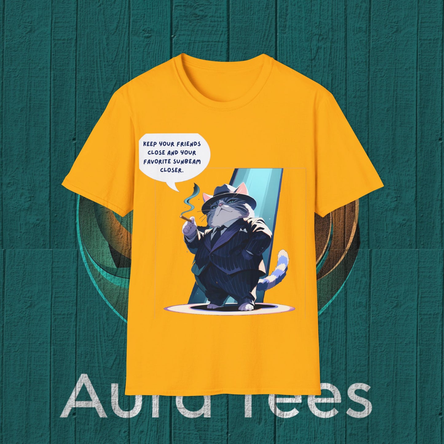 cat mafioso sunbeam tee
