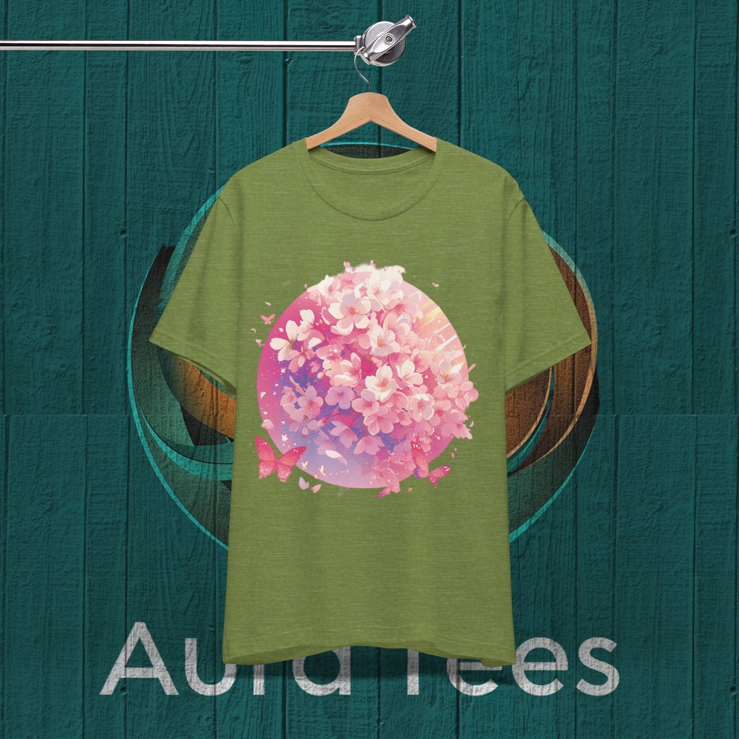 Cherry blossoms and butterflies tee