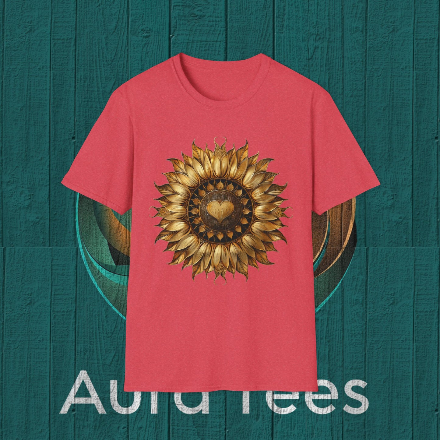 large heart sunflower tee