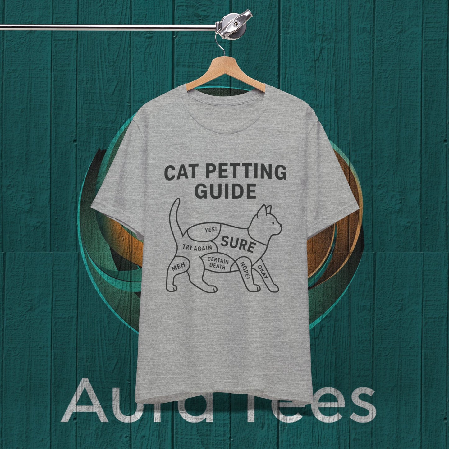cat petting guide tee