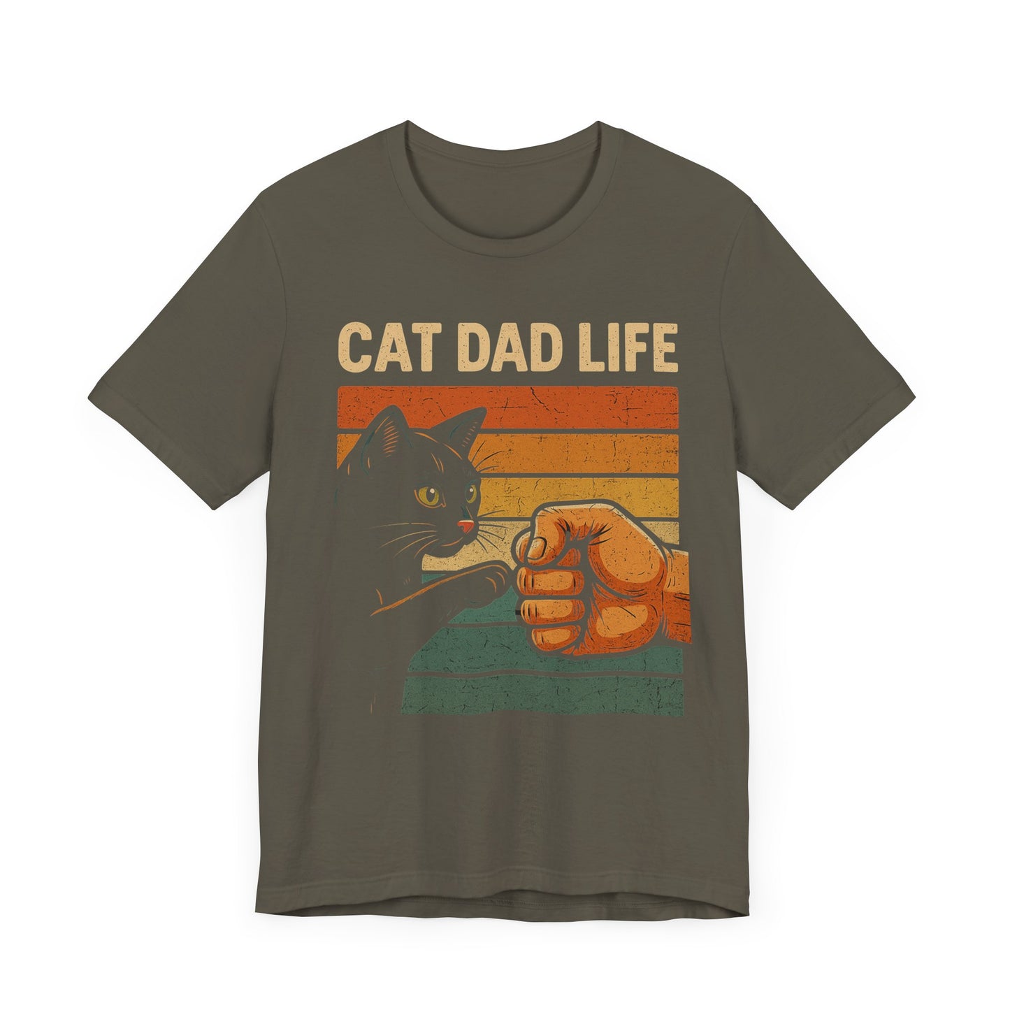 cat dad life tee