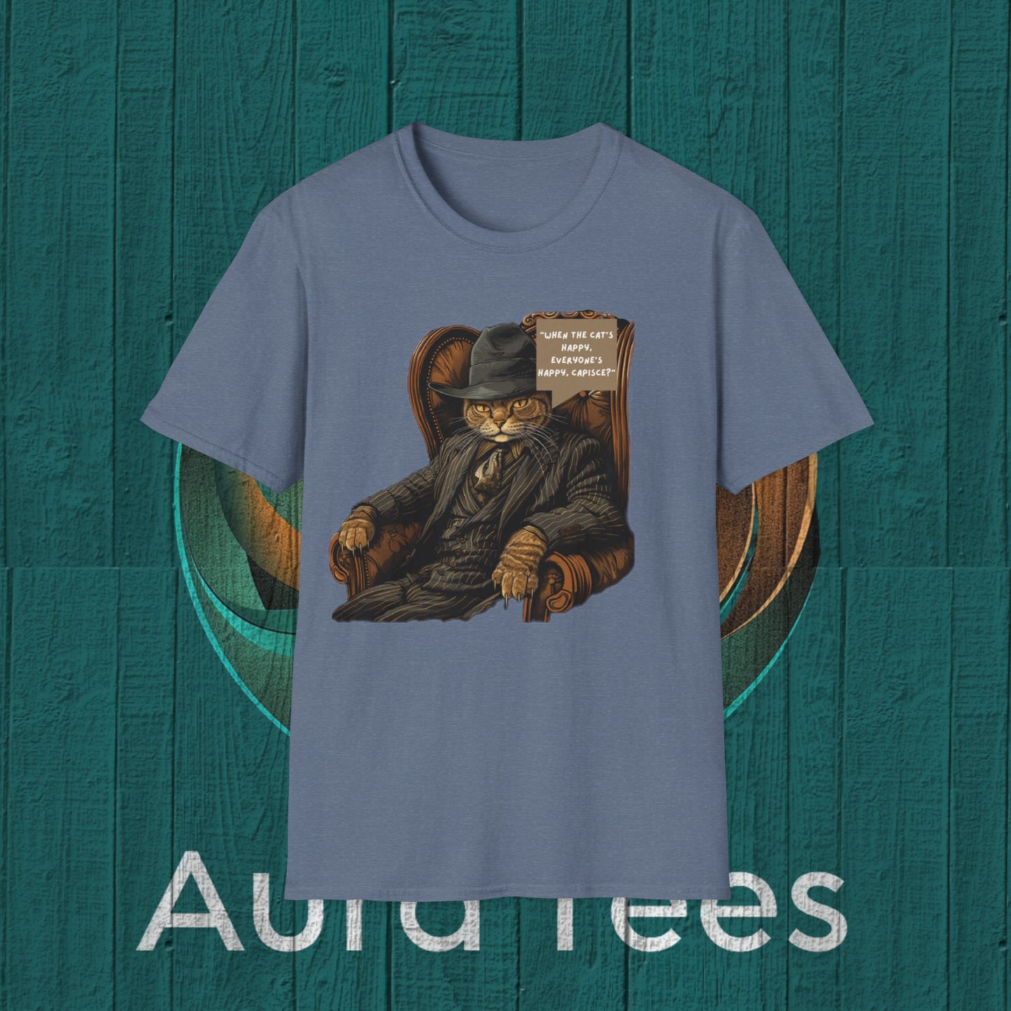 cat mafioso happy tee