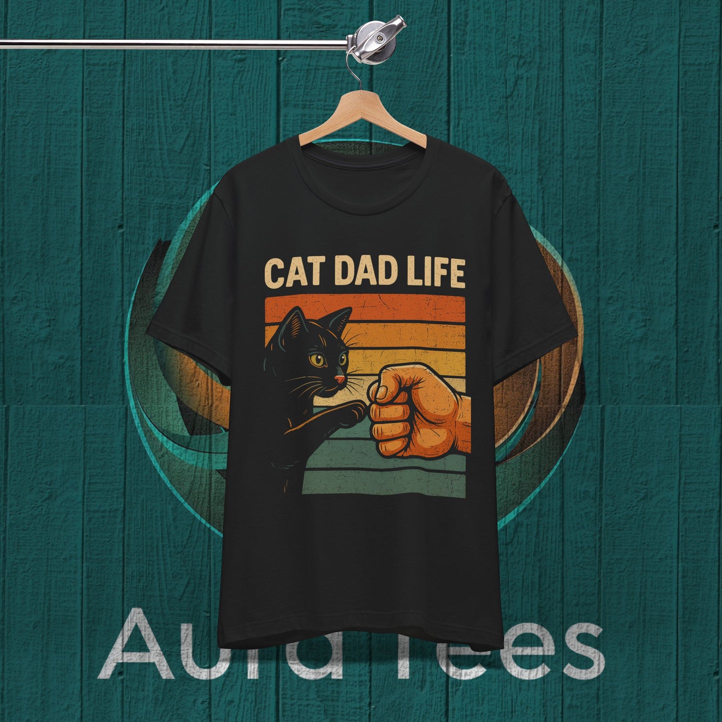 cat dad life tee