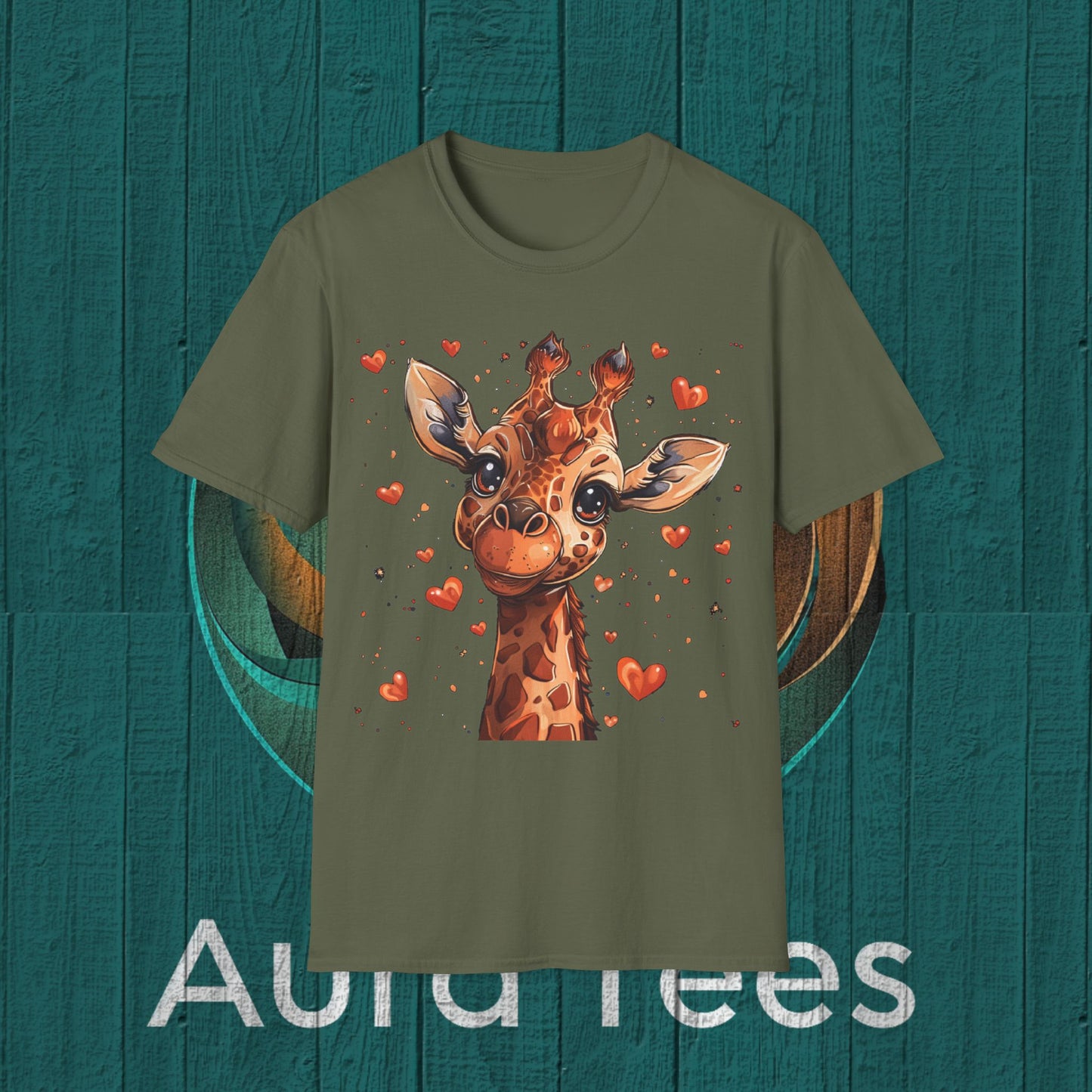 cute giraffe graphic tee