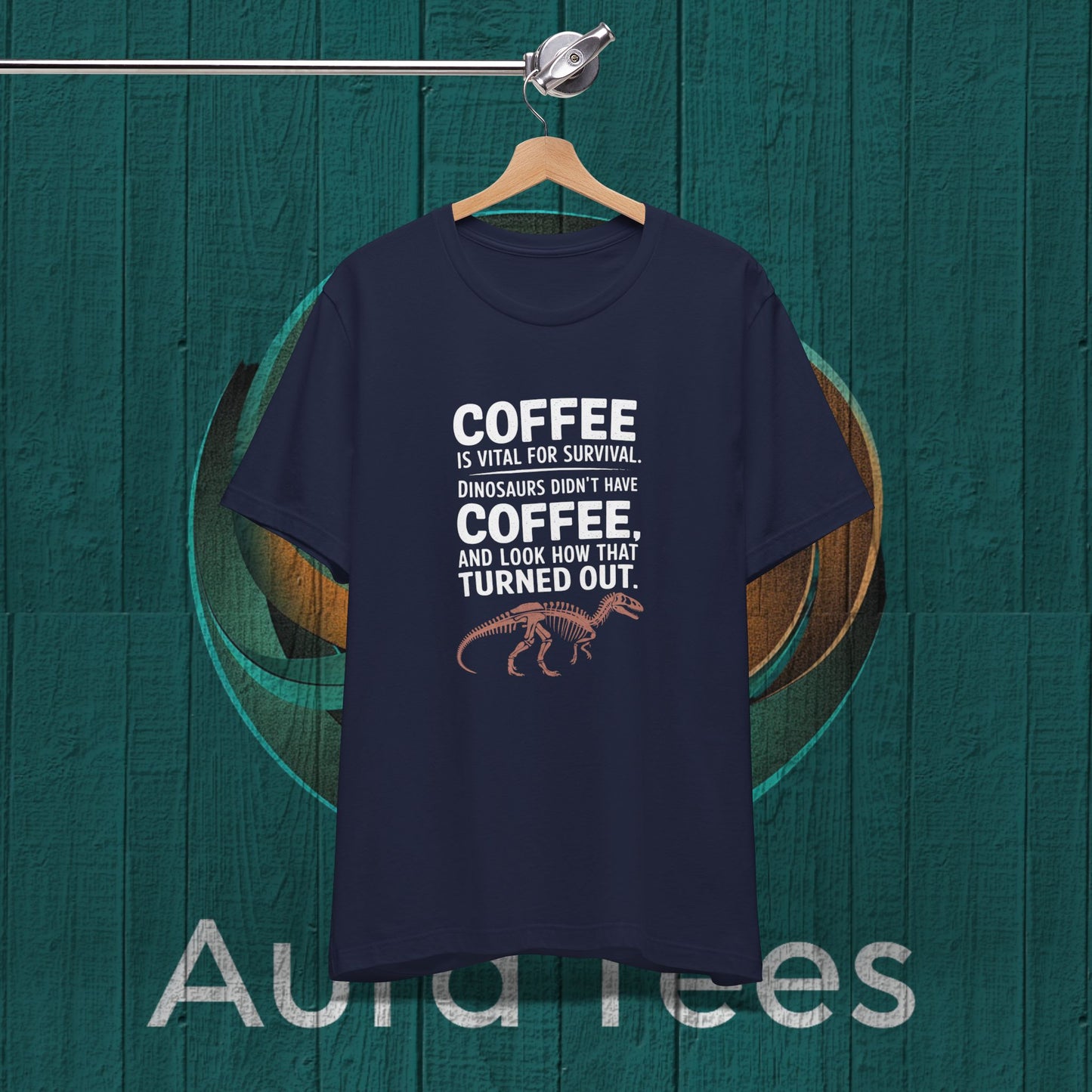 dinosaur coffee tee