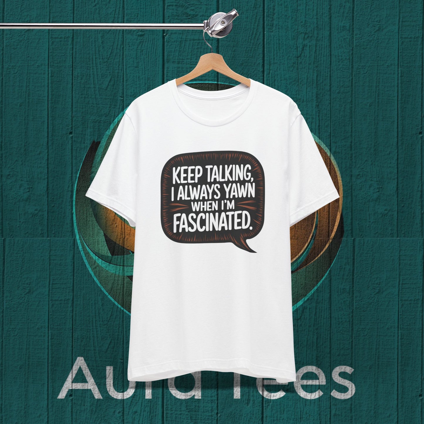 yawn sarcasm speech bubble tee