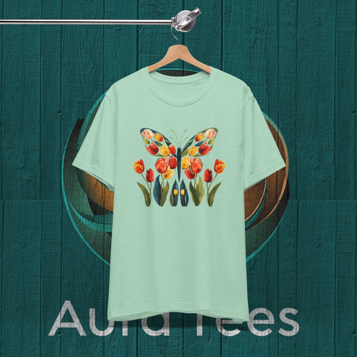 Butterfly tulips tee