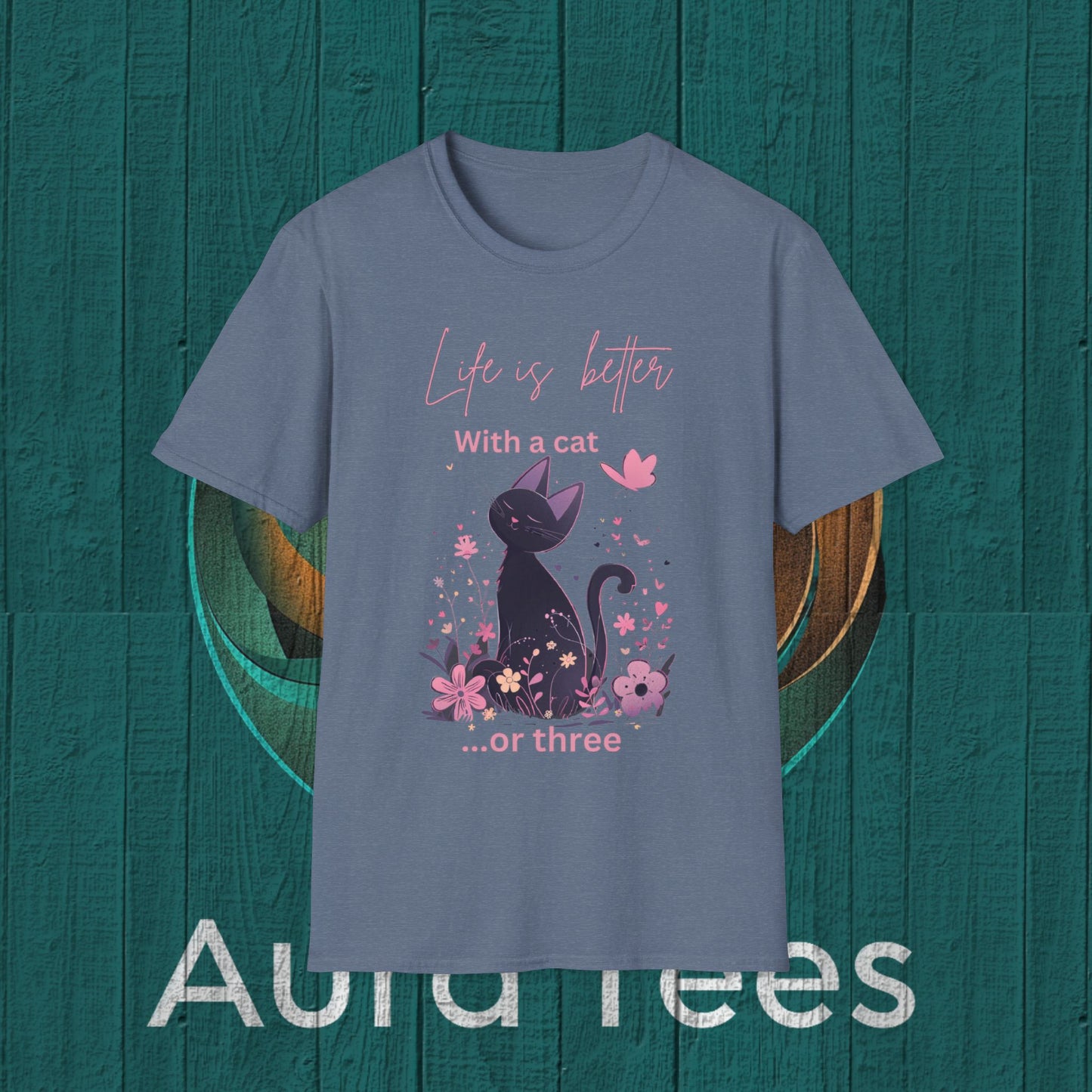 life is better cat tee