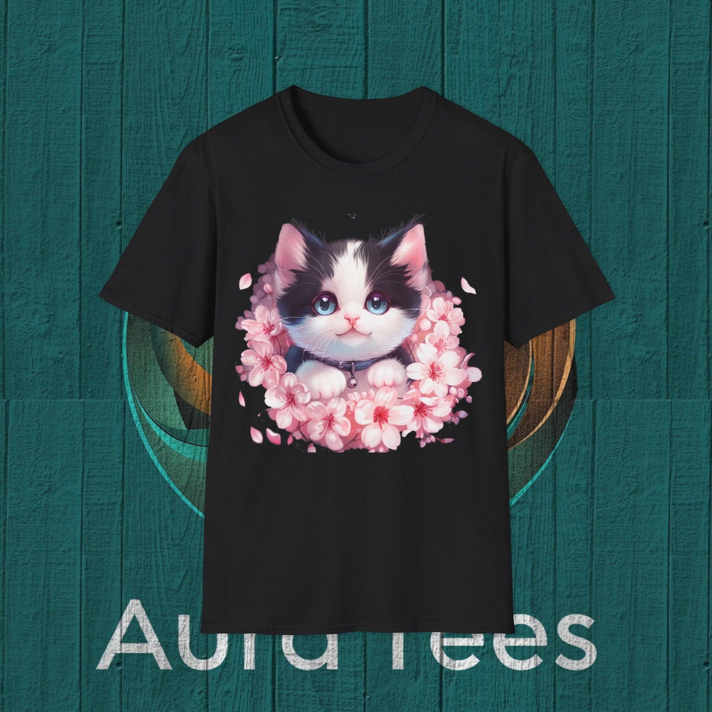 kawaii kitten flower leigh tee