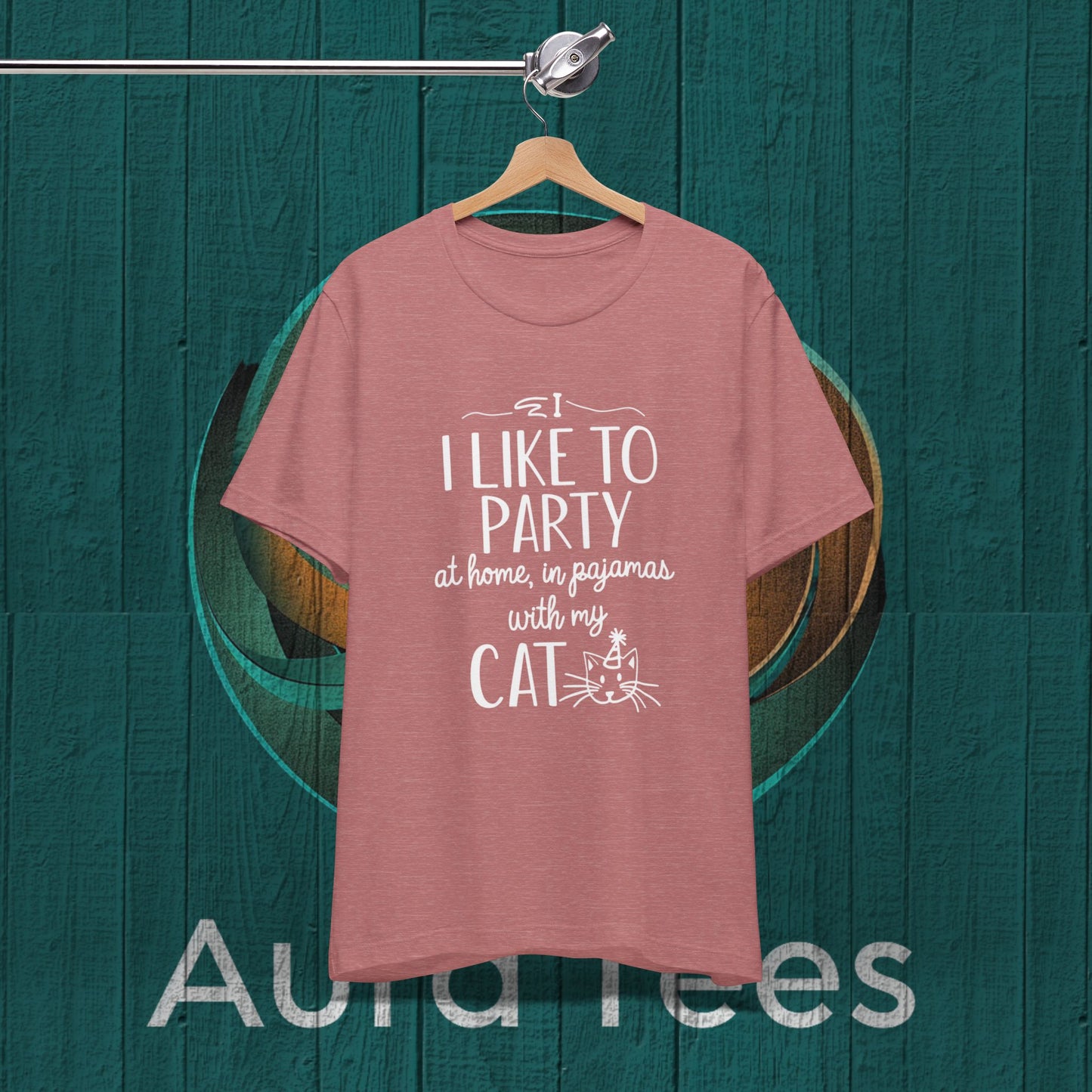 cat pajama party tee