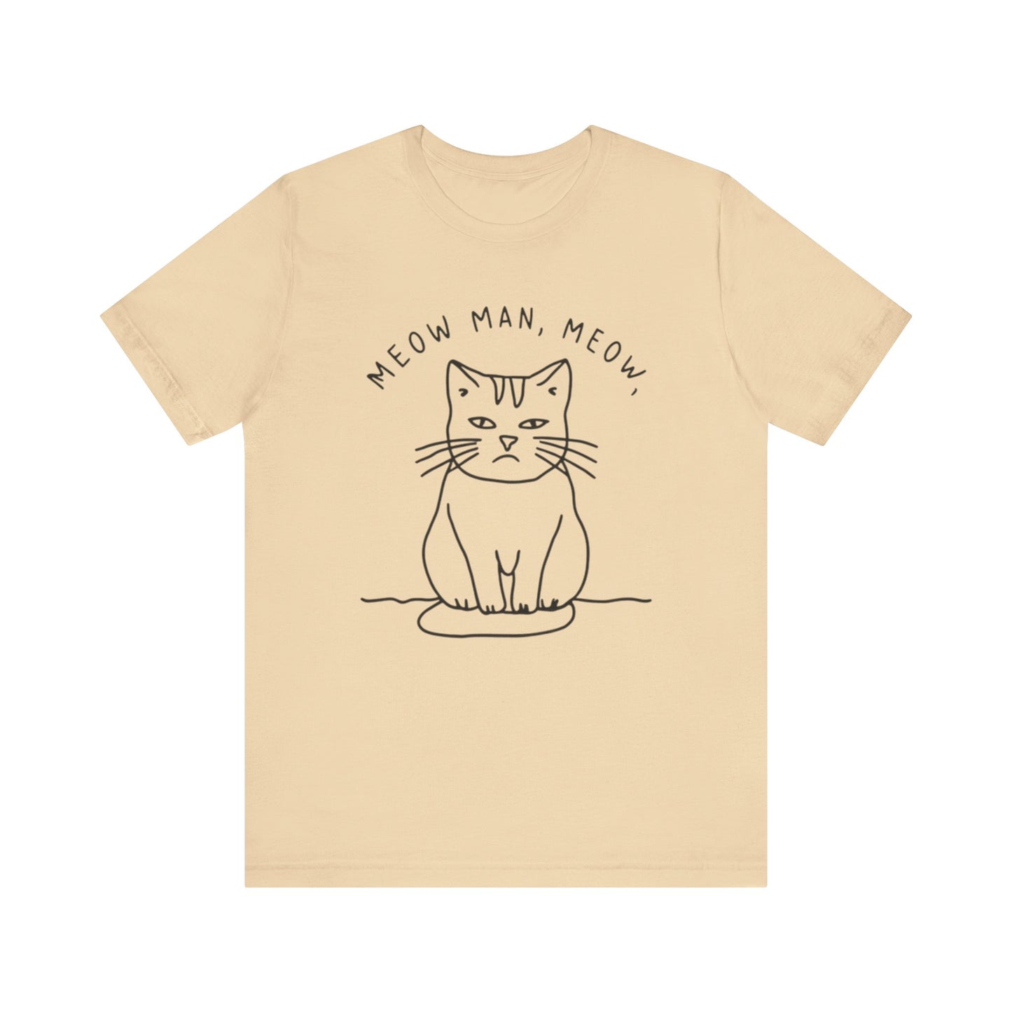 meow man cat spoof tee