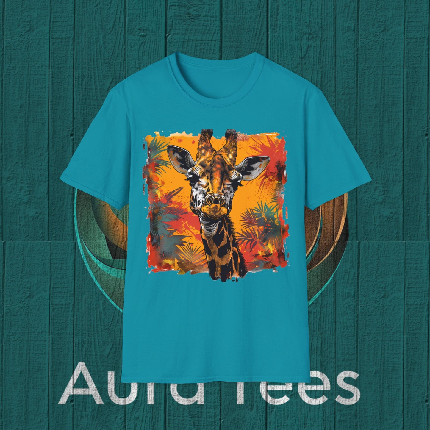 african giraffe bright tee