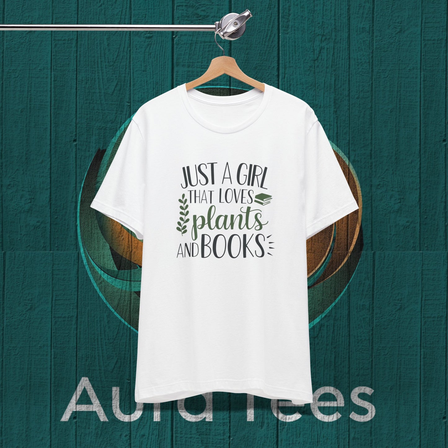 just a girl plants books tee