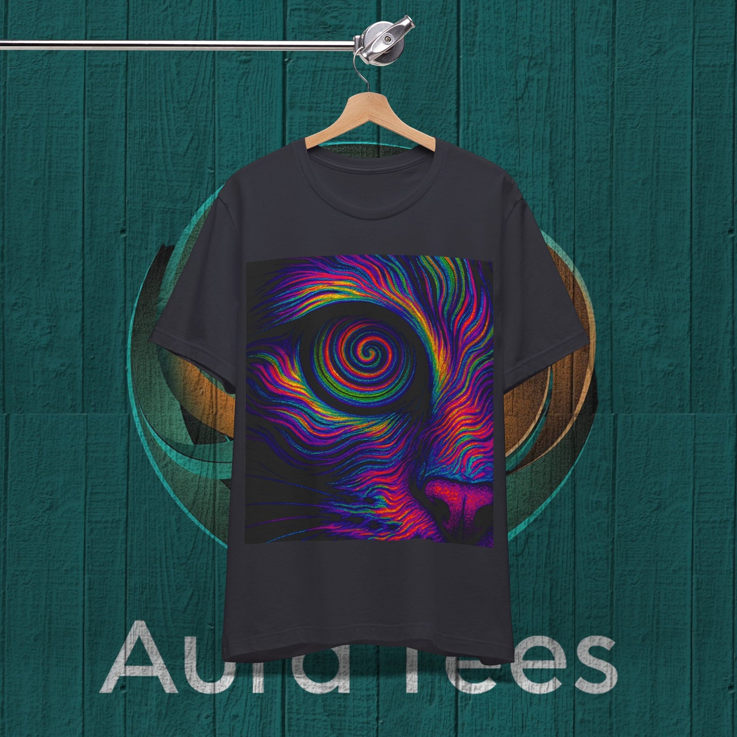 psychedelic cat face tee