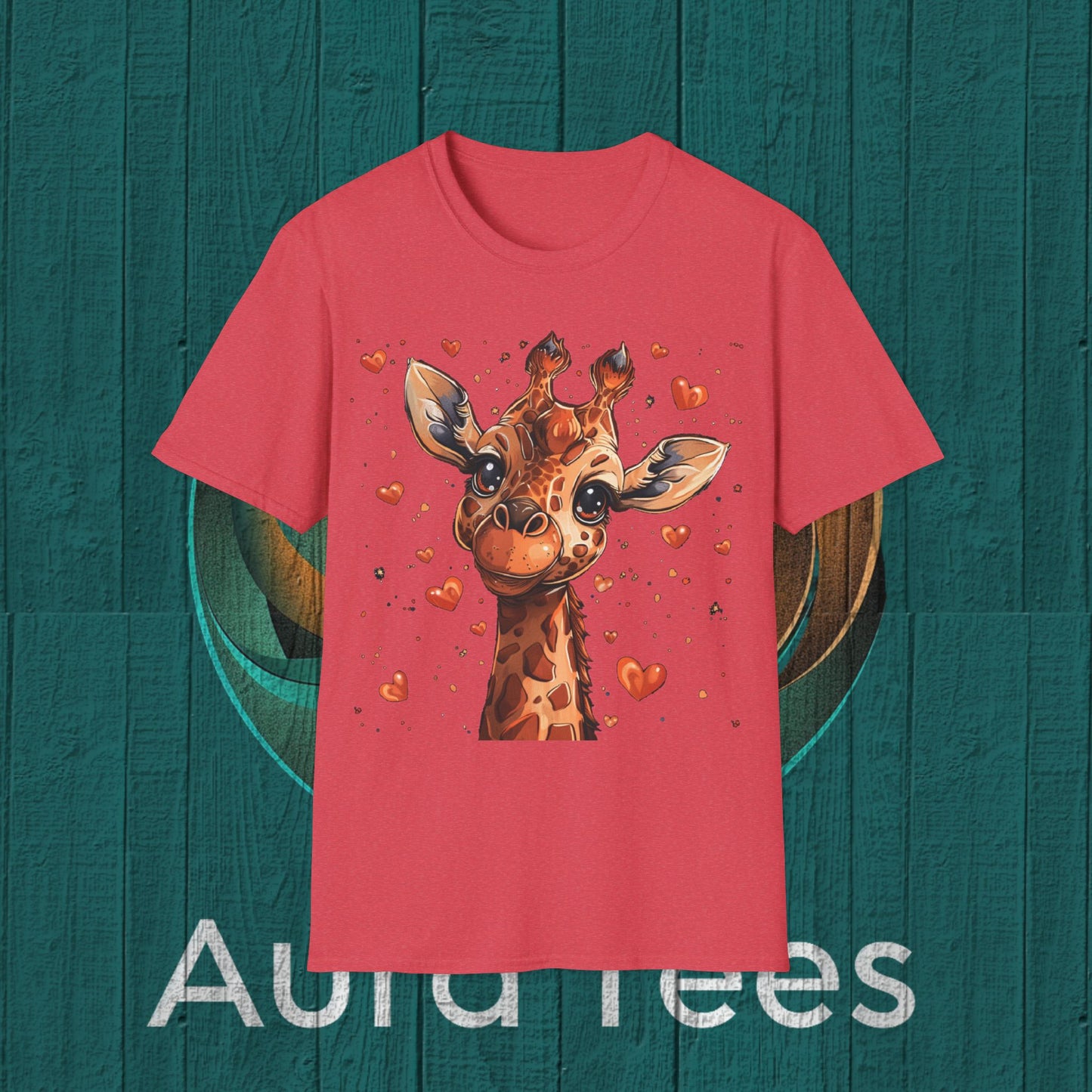 cute giraffe graphic tee