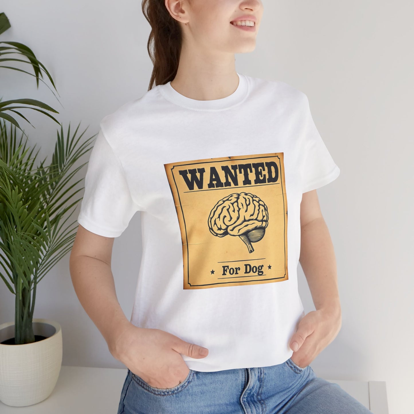 Dog brain wanted poster tee