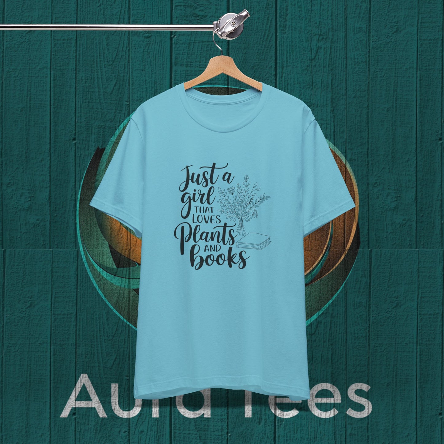 just a girl plants books tee
