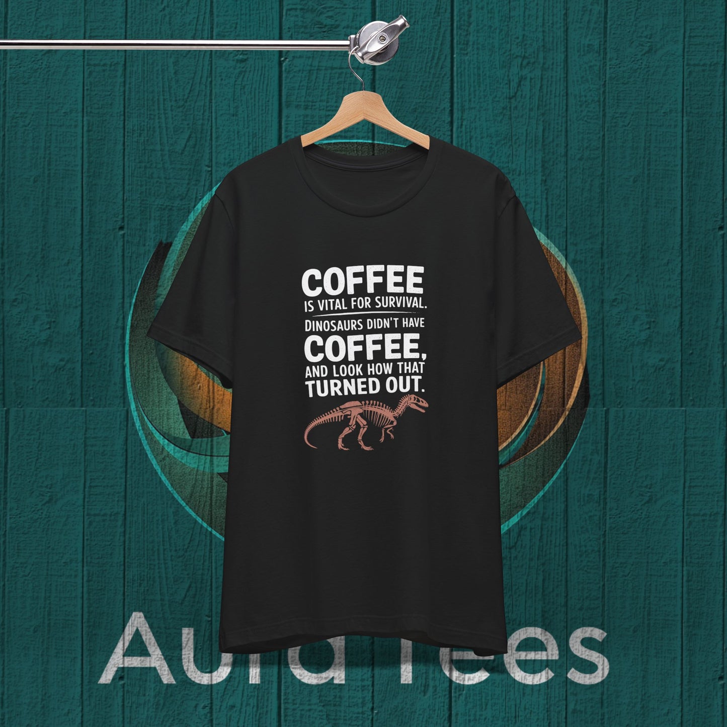 dinosaur coffee tee