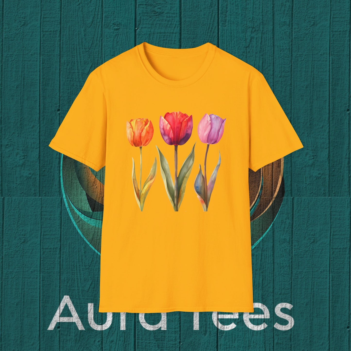 waterolor tulip tee