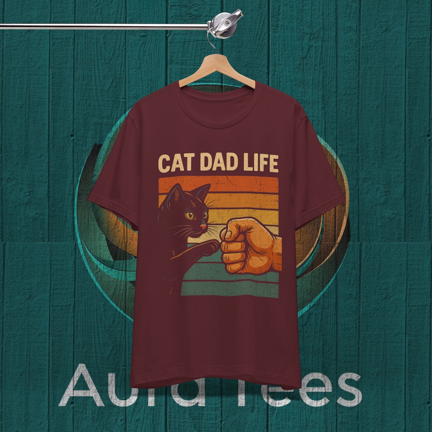 cat dad life tee
