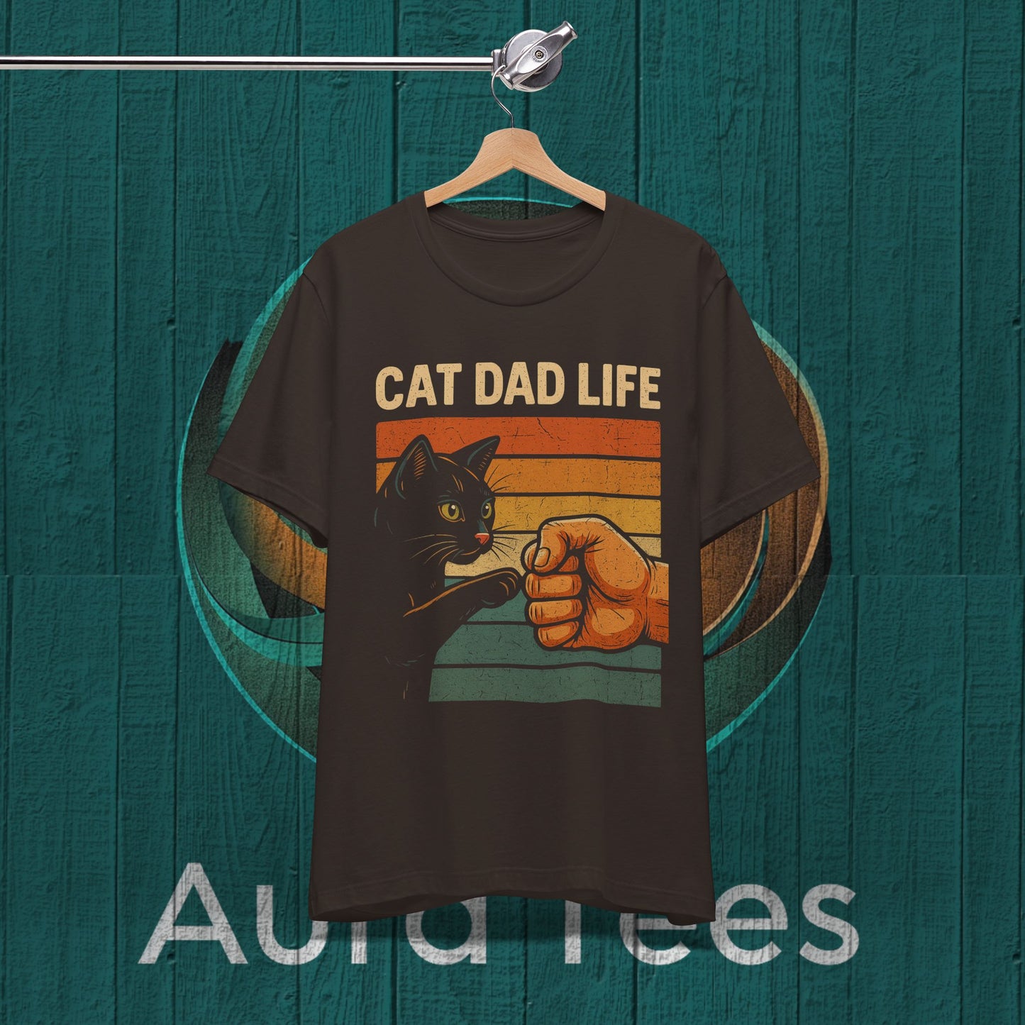 cat dad life tee
