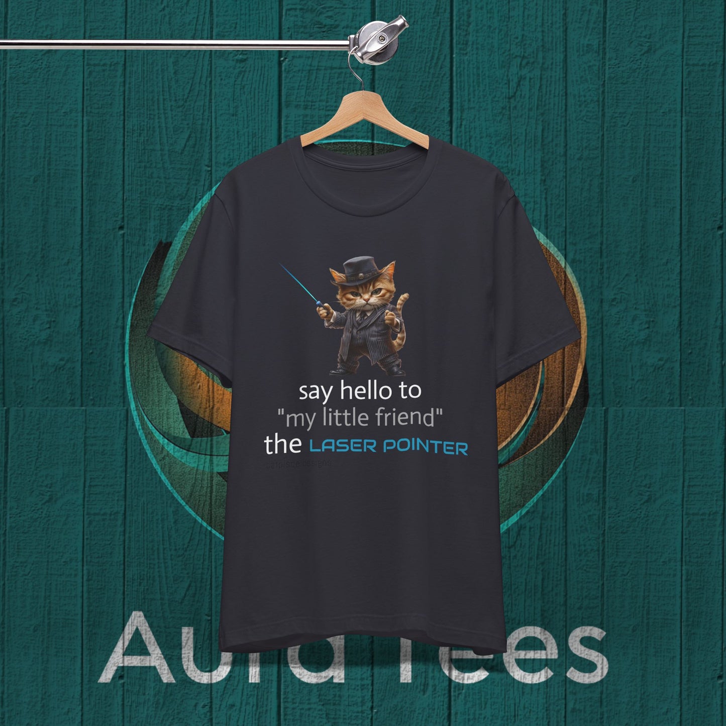 cat mafioso laser pointer tee