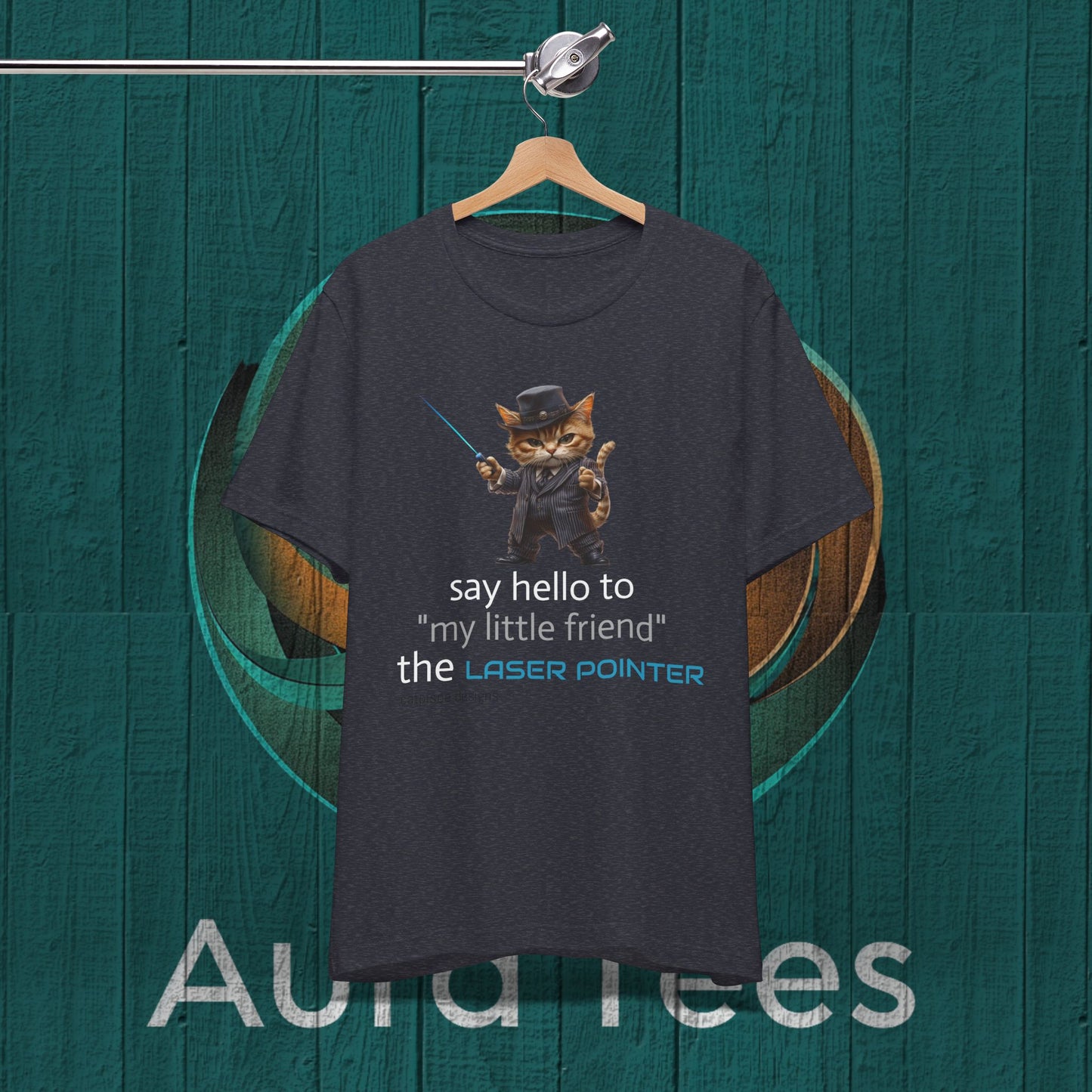 cat mafioso laser pointer tee