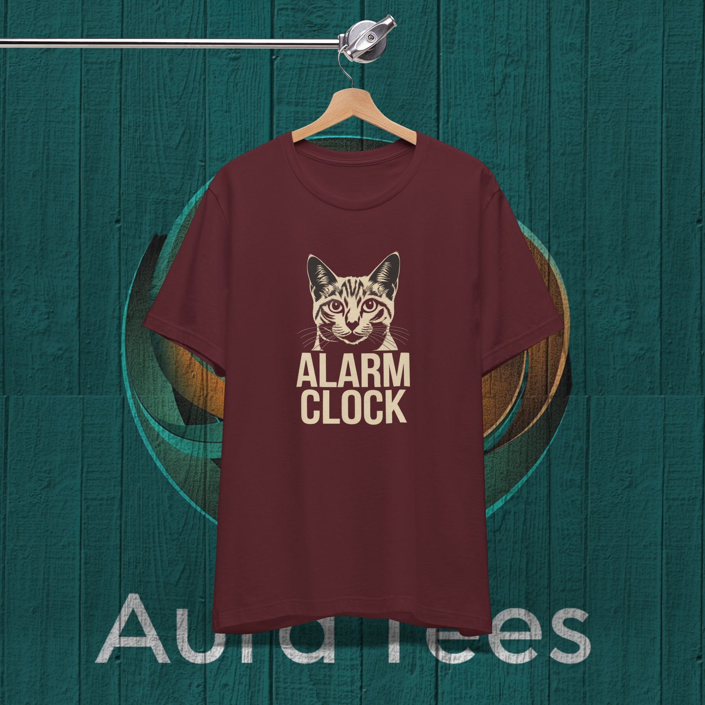alarm clock cat tee