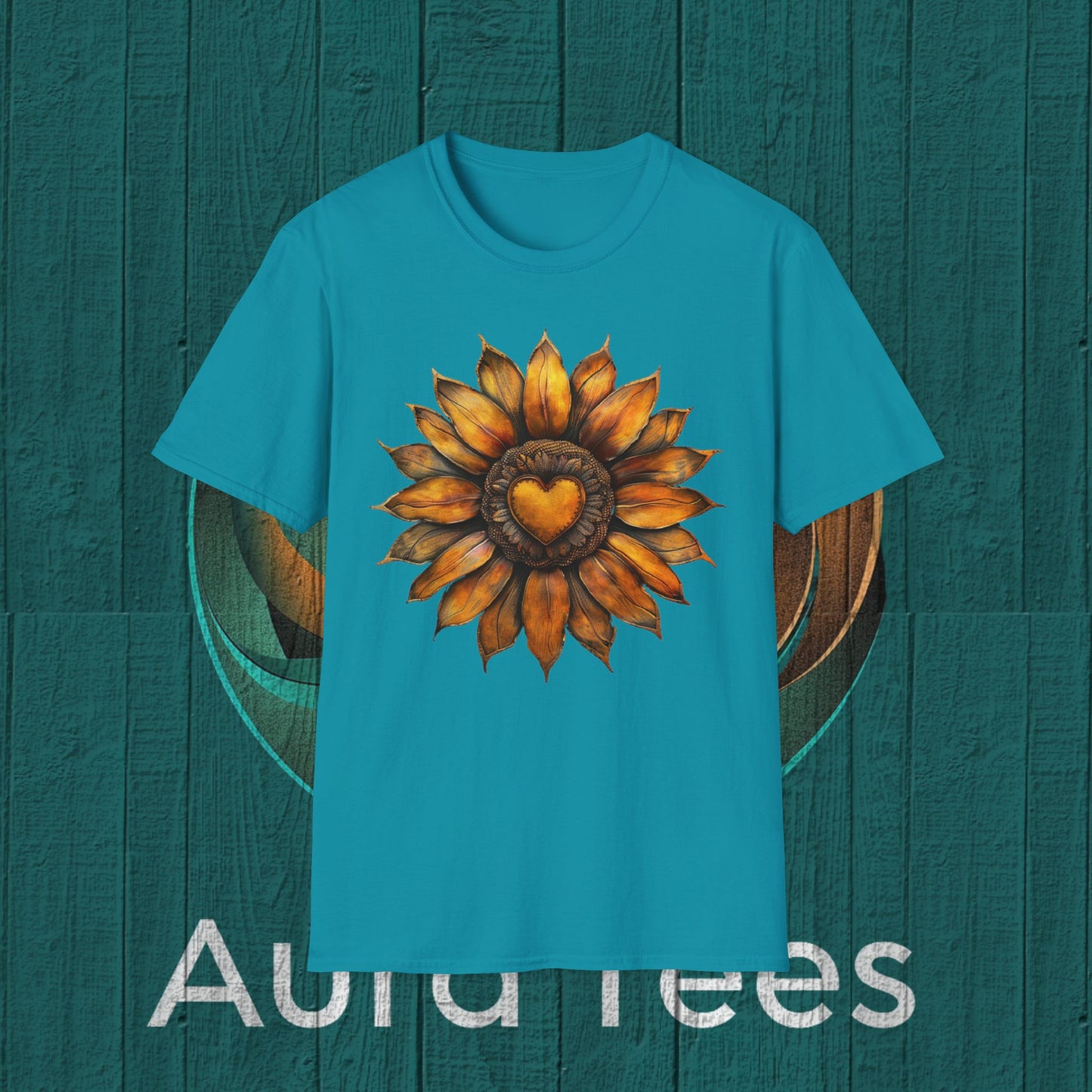 vintage heart sunflower tee