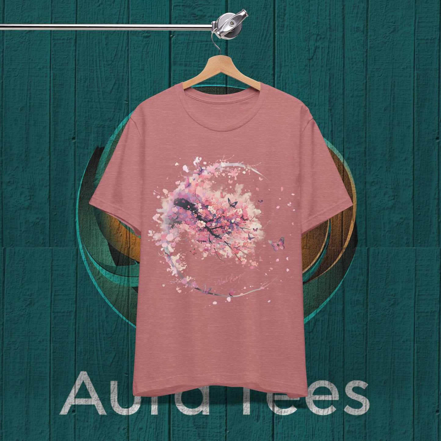 niji Pink blossoms and flight tee
