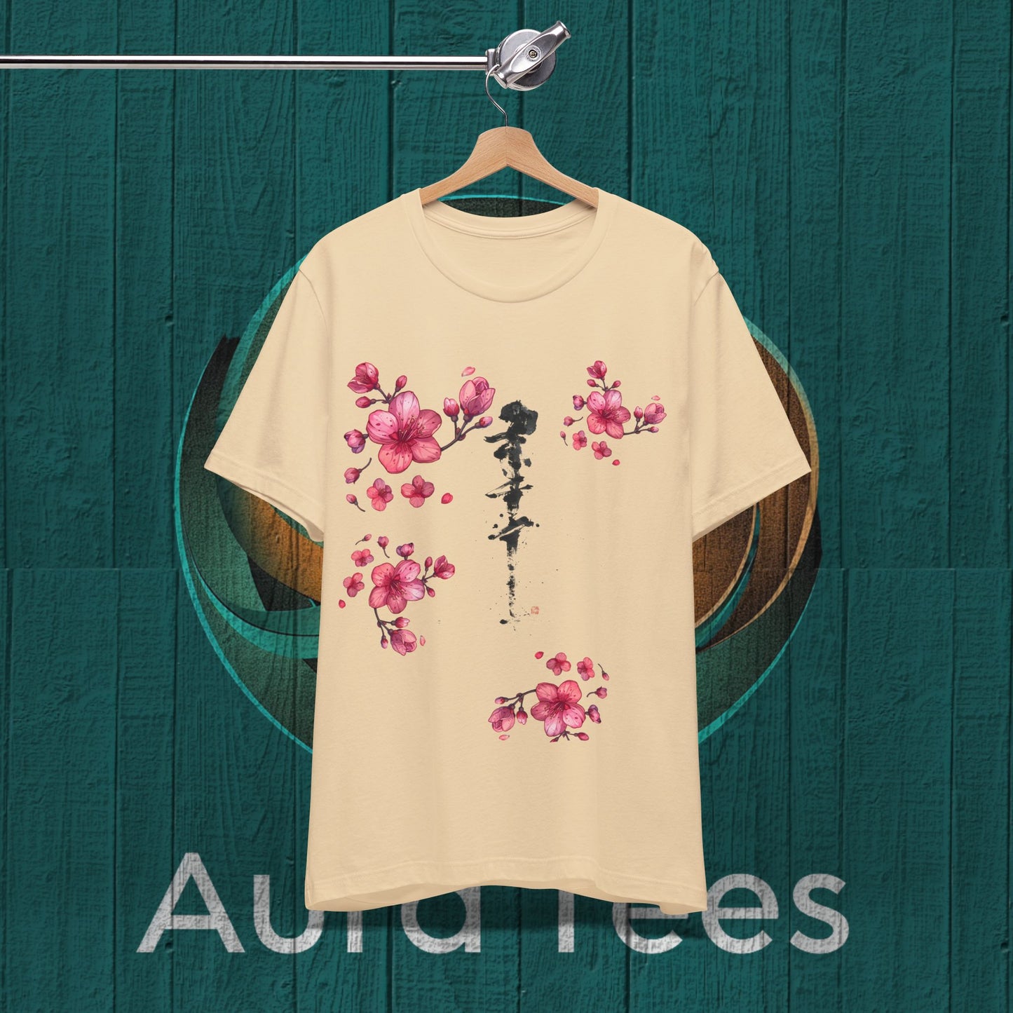 Graphic calligraphy blossom tee