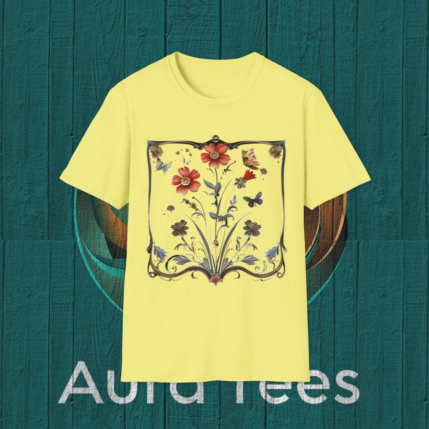 paper quill wild flowers tee