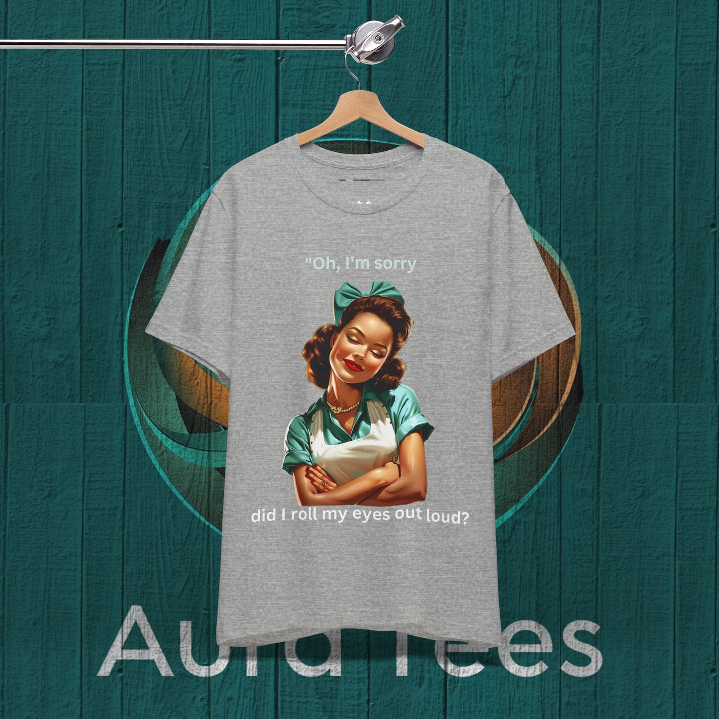 retro sarcastic house wife light print tee