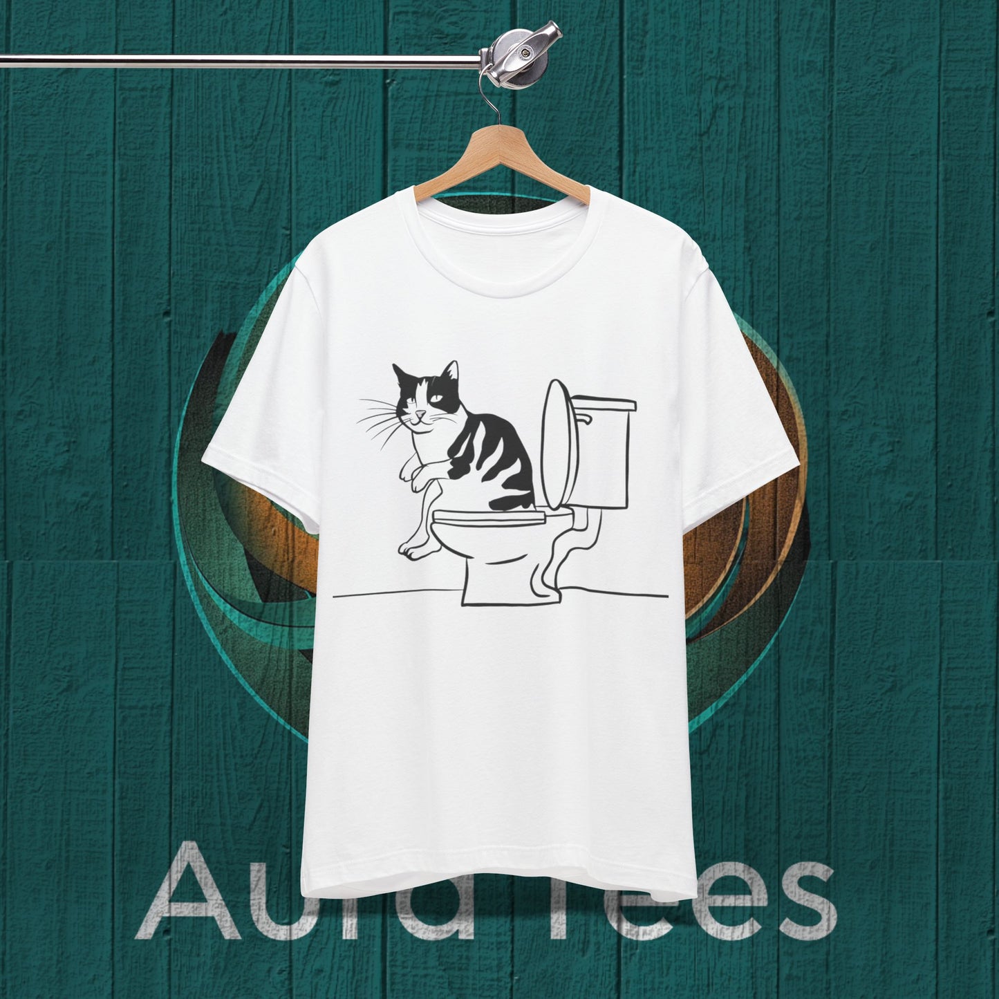 cat on the John tee