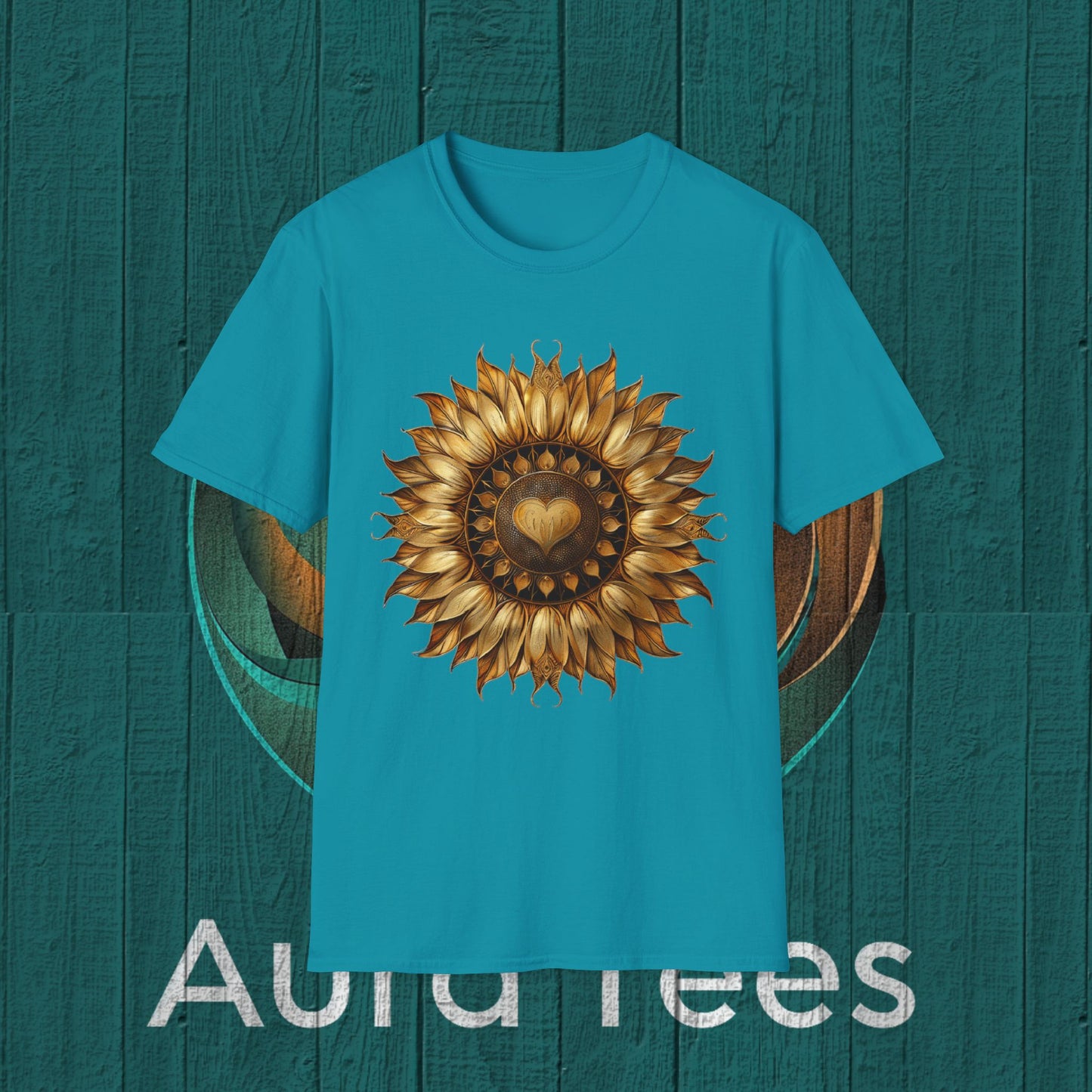 large heart sunflower tee