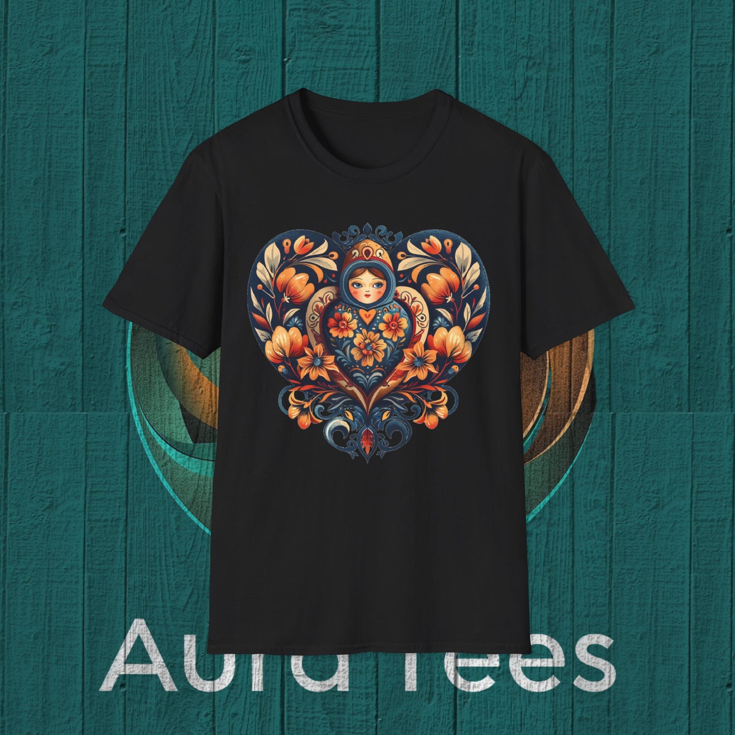 russian nesting heart tee