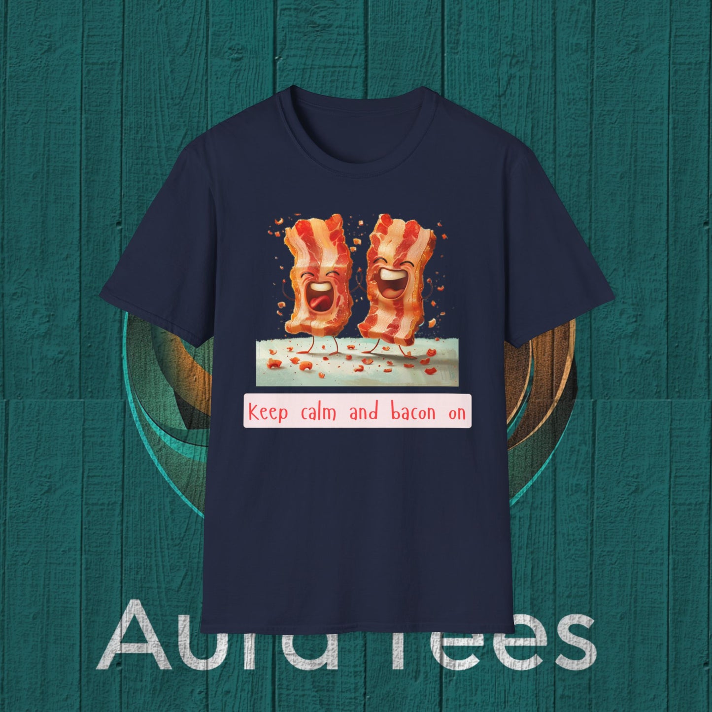 keep calm bacon humour tee