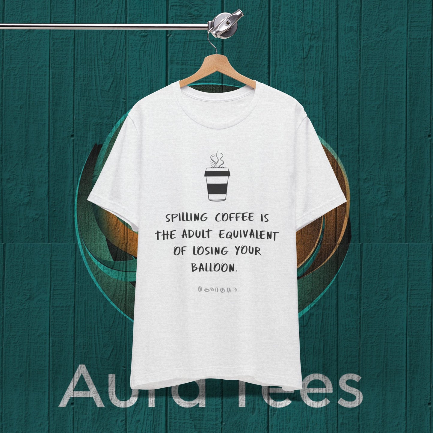 spilt coffee balloon tee