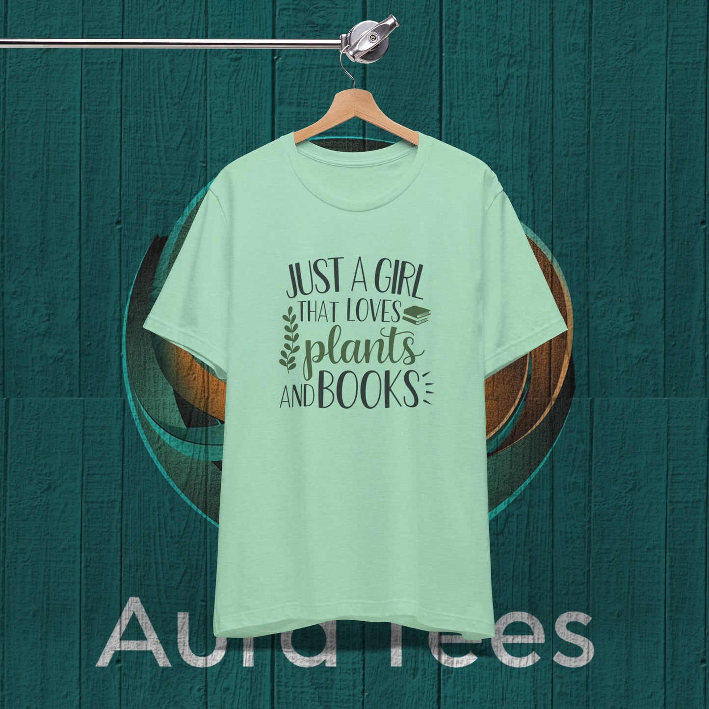 just a girl plants books tee