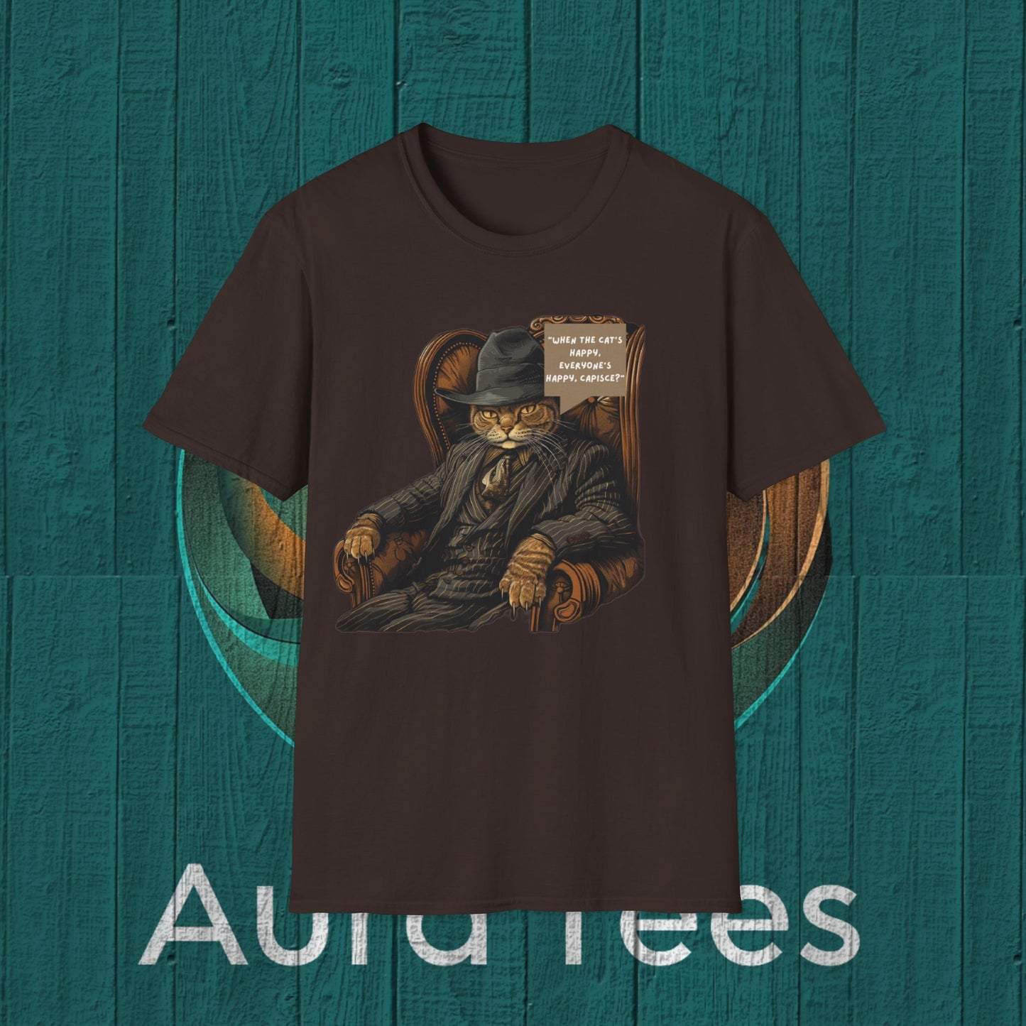 cat mafioso happy tee