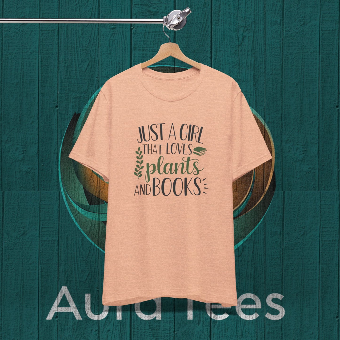 just a girl plants books tee