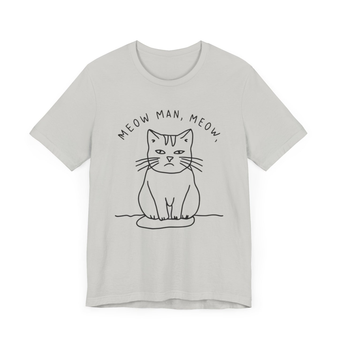 meow man cat spoof tee