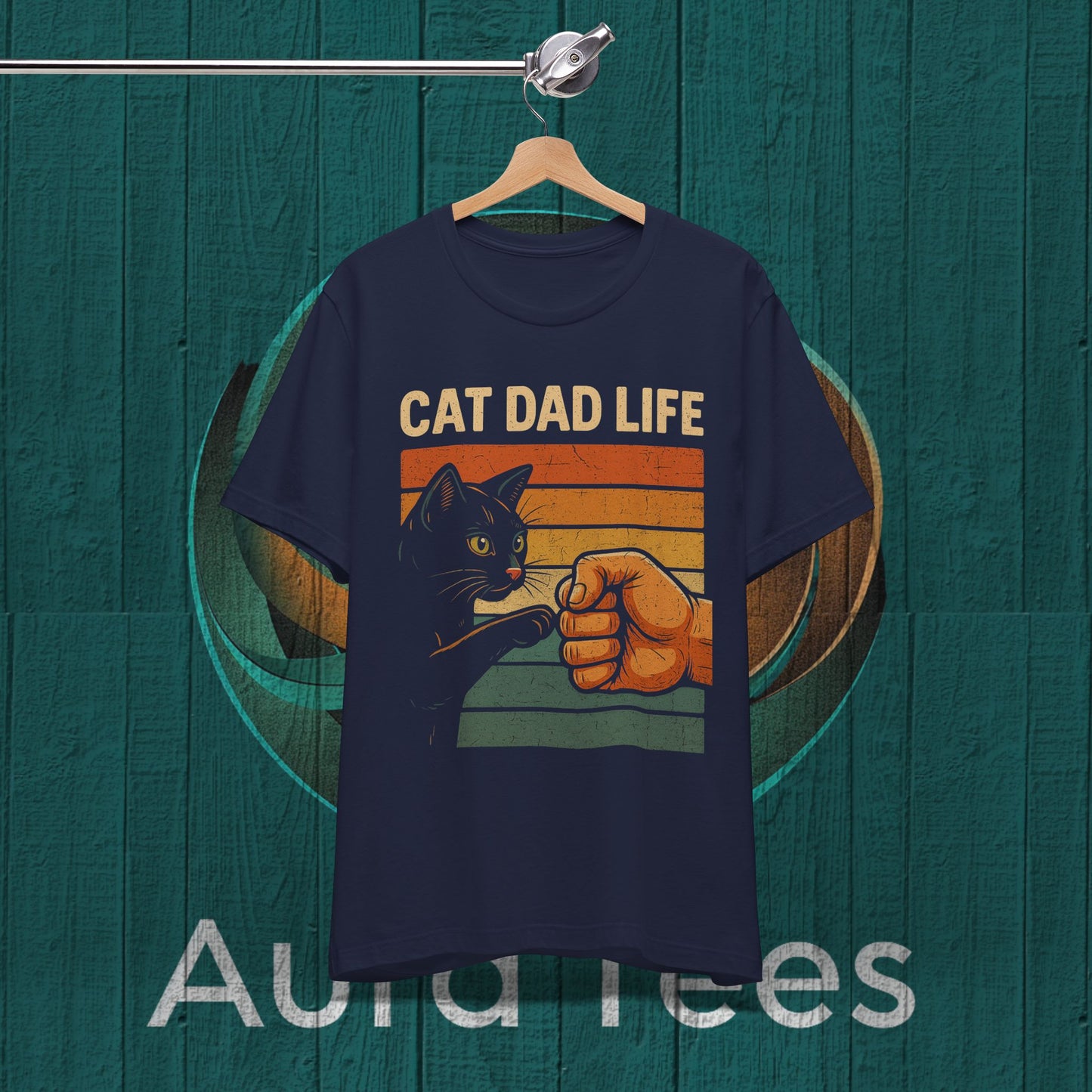 cat dad life tee