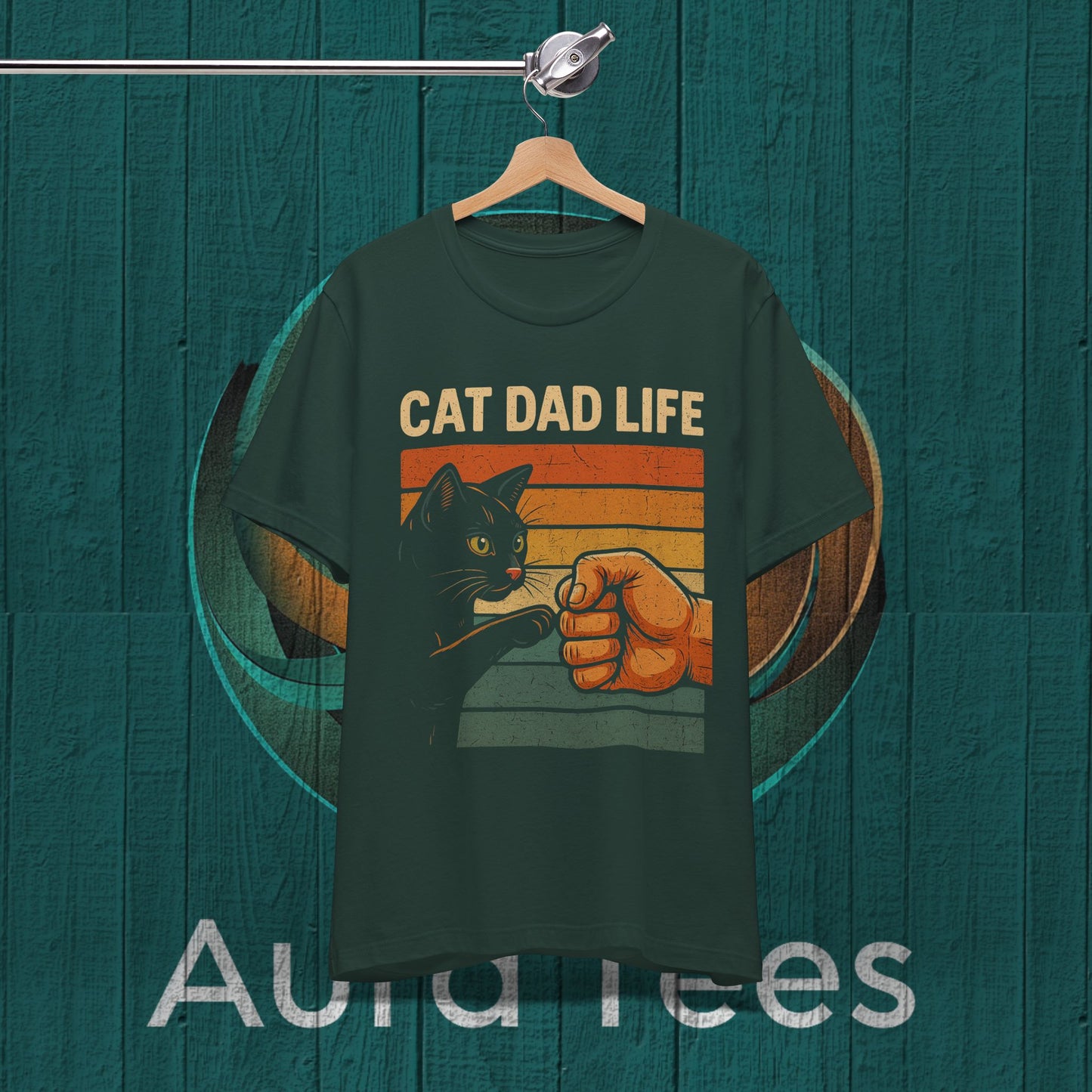 cat dad life tee